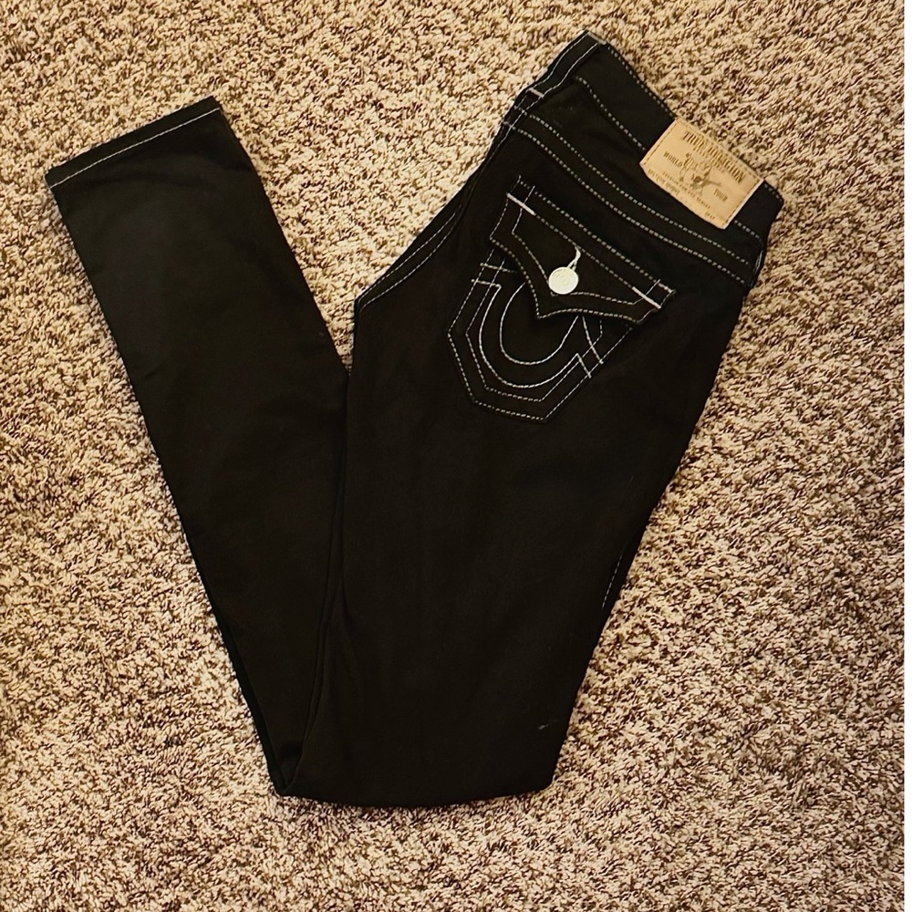 True Religion Corduroy Low Rise Women's Black Jeans